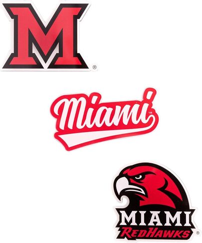 Desert Cactus Miami University Acrylic Magnet 3 Pack MU Redhawks Decorative Design Officially Licensed (Magnet Set A) in Kuwait