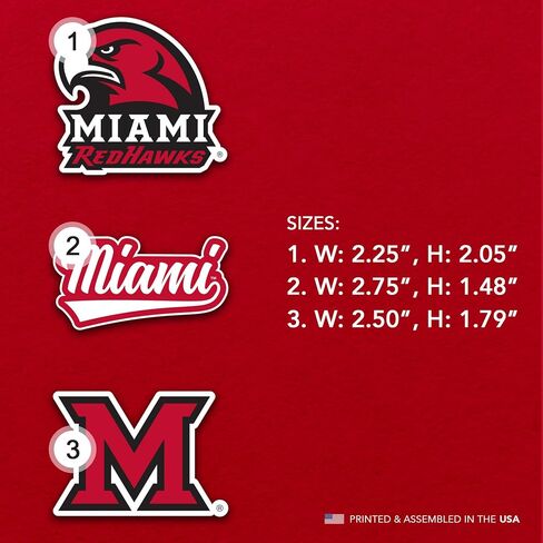 Desert Cactus Miami University Acrylic Magnet 3 Pack MU Redhawks Decorative Design Officially Licensed (Magnet Set A) in Kuwait