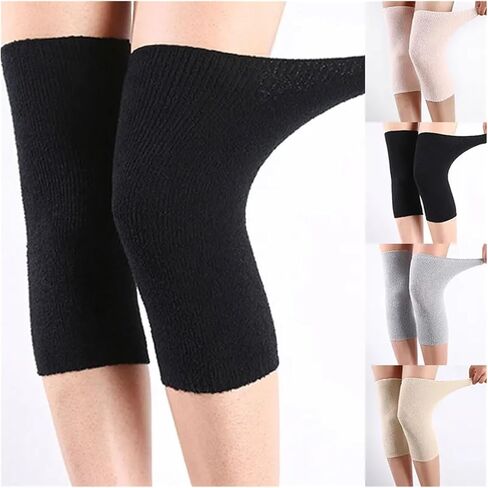 1Pair Winter Warm Knee Pads Leg Support For Sport And Train Holding The Heat for Ski Cycling(Grey) in Kuwait