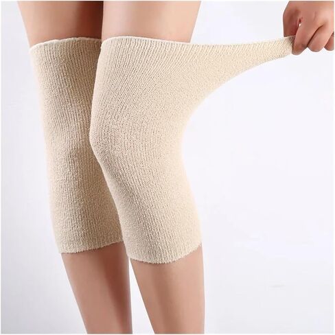 1Pair Winter Warm Knee Pads Leg Support For Sport And Train Holding The Heat for Ski Cycling(Black) in Kuwait