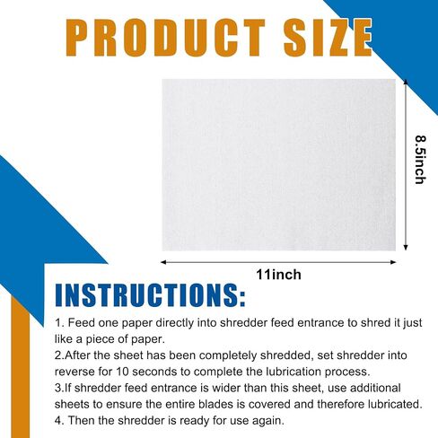 Feifeiya 30 Pcs Paper Lubricant Sheets Paper Oil Lubricant for Cross-Cut and Micro-Cut, 6 x 8.50 x 0.031 Inch in Kuwait