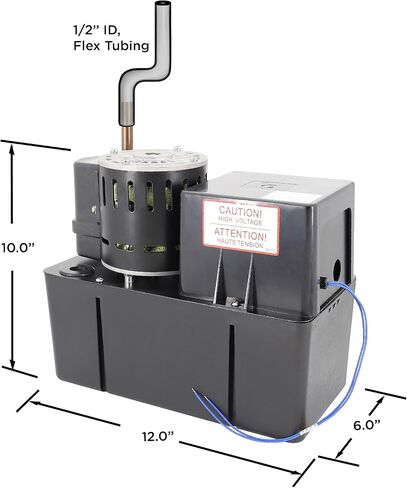 مضخة مكثفات كبيرة من Beckett CB502ULHTS، 230 فولت، أقصى رفع 50 قدمًا، درجة حرارة عالية تصل إلى 212 درجة in Kuwait