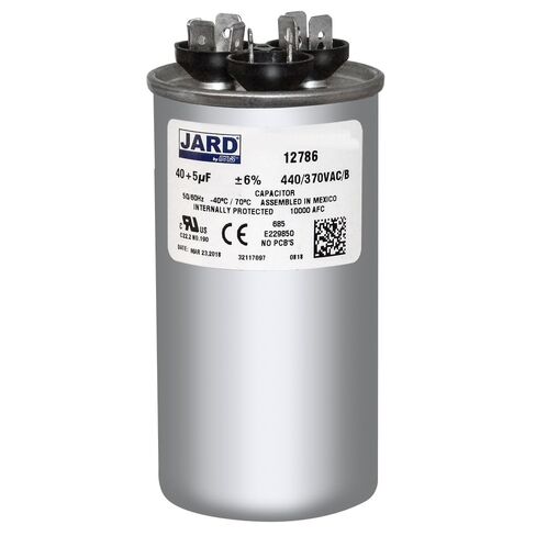 40/5 MFD 370 440 فولت VAC مكثف تشغيل مستدير، يستبدل CAP-40/5/440R 328P4005H44P37N5X SE93 USA2235 4JR7550 2290 TP-CAP-40/5/440R CD40+5X440R AM405R in Kuwait