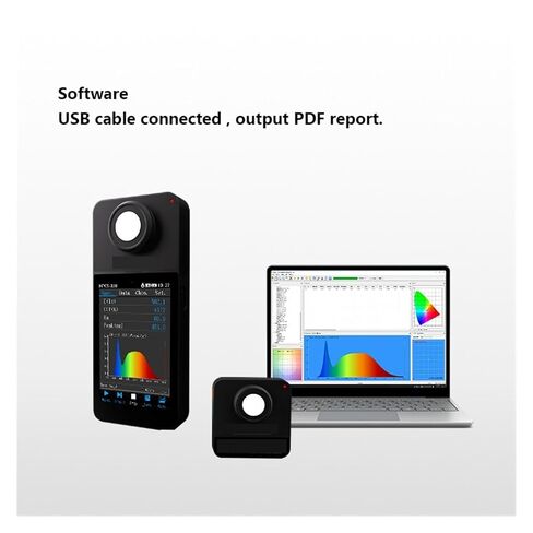 PPFD Par Light Meter HPCS330P جهاز قياس الطيف المحمول مختبر التحليل الطيفي لإضاءة النمو 350-800 نانومتر حساسية عالية، خطأ منخفض in Kuwait