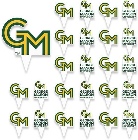 أعواد الطعام من Desert Cactus George Mason University GMU Patriots، وأغطية الكب كيك والكعك، وعصي الكيك - 25 قطعة من لوازم الحفلات وديكوراتها in Kuwait