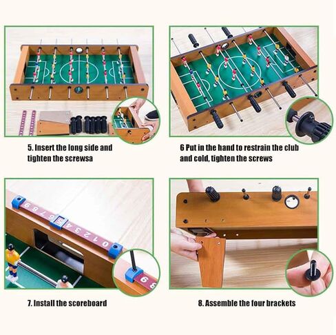 Mini Foosball Table,13.5'' Table Foosball Soccer Tabletop with 2 Balls,Home Wooden Soccer Table-Top Game Accessories for Adults Family Play Indoor & Outdoor in Kuwait