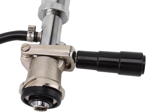 Beer Keg Pump with D-Type Coupler, 4" Hand Pump, Chrome Plated, Leakproof, for Picnic Party, Includes Spare Faucet in Kuwait