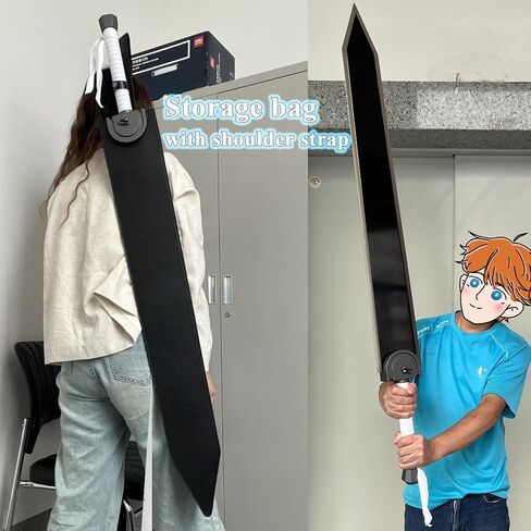 49" Anime Berserk Guts Sword Dragon Slayer Great Steel Sword with Carry Bag,Full Metal Cosplay Prop,for Collection,Stage Performance in Kuwait