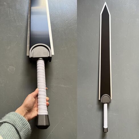 49" Anime Berserk Guts Sword Dragon Slayer Great Steel Sword with Carry Bag,Full Metal Cosplay Prop,for Collection,Stage Performance in Kuwait