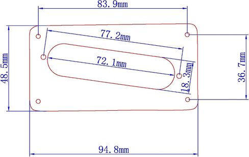 Humbucker To Strat Style Pickup Adapter Ring,Reverse Slant, 1ply Black in Kuwait