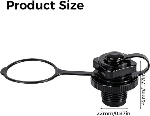 2pcs Boston Air Valve for Inflatable Boat, 22mm/0.87 Inch Inflatable Boat Air Valve Cap Spiral Plugs One-Way Inflation Replacement Parts for Kayak Raft Pool Float Boating Accessories in Kuwait