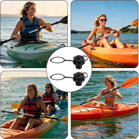 2pcs Boston Air Valve for Inflatable Boat, 22mm/0.87 Inch Inflatable Boat Air Valve Cap Spiral Plugs One-Way Inflation Replacement Parts for Kayak Raft Pool Float Boating Accessories in Kuwait