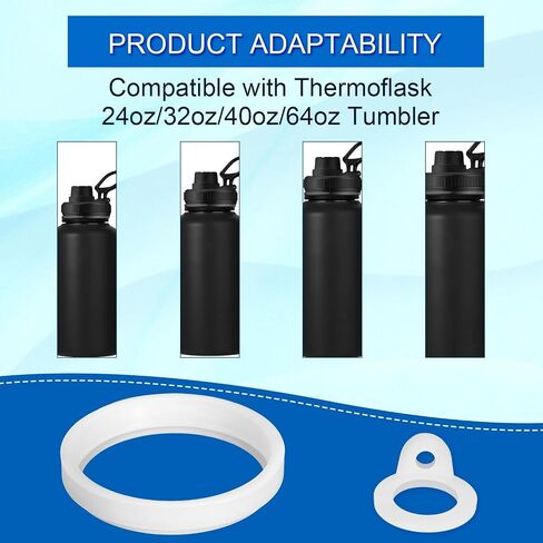 21pcs Water Bottle Lid Replacement for Thermoflask 24/32/40/64oz, Water Bottle Gasket Replacement Accessories & Tweezers Silicone O Ring Seal Ring Part Compatible with Thermoflask Spout Lid in Kuwait