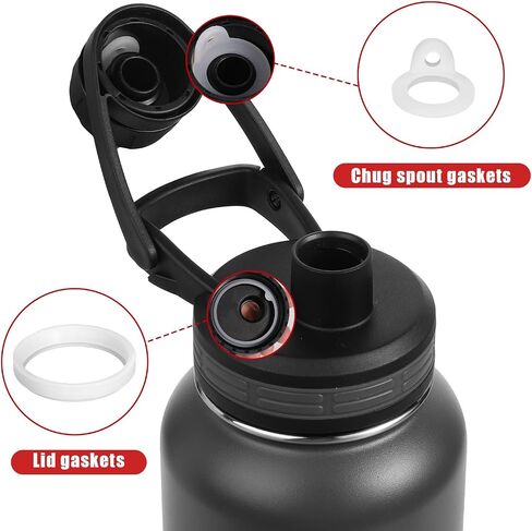 21pcs Water Bottle Lid Replacement for Thermoflask 24/32/40/64oz, Water Bottle Gasket Replacement Accessories & Tweezers Silicone O Ring Seal Ring Part Compatible with Thermoflask Spout Lid in Kuwait