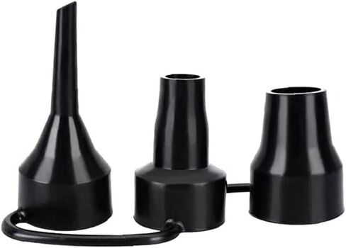 Black Air Pump Replacement Nozzles, Plastic Pump Nozzles, 3 Sizes Inflatable Pump Nozzles Head, Air Pump Inflator Adaptor Accessory for Partial Air Bed, Air Mattress Accessories in Kuwait
