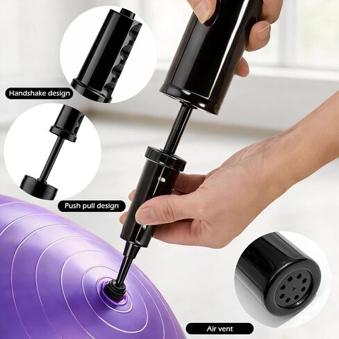 Exercise Ball Pump Compatible with Bosu Balance Trainer,Hand Air Pump for Balls,Fast Inflation Hand Ball Pump Replacements for Fitness and Yoga Balls Inflator in Kuwait