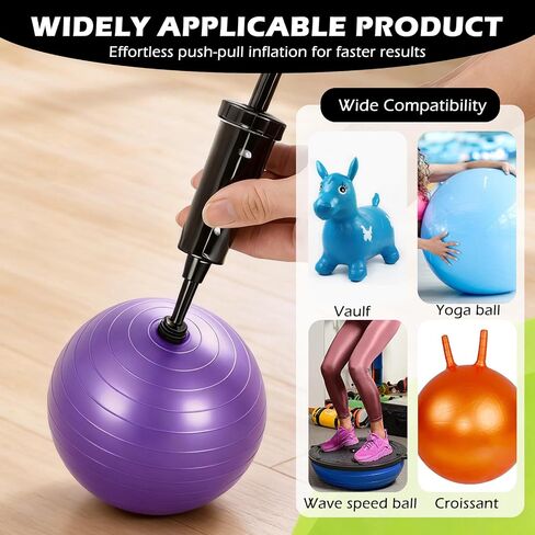 Exercise Ball Pump Compatible with Bosu Balance Trainer,Hand Air Pump for Balls,Fast Inflation Hand Ball Pump Replacements for Fitness and Yoga Balls Inflator in Kuwait