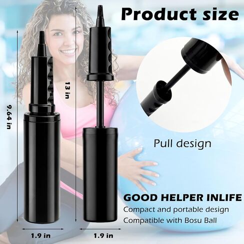 Exercise Ball Pump Compatible with Bosu Balance Trainer,Hand Air Pump for Balls,Fast Inflation Hand Ball Pump Replacements for Fitness and Yoga Balls Inflator in Kuwait