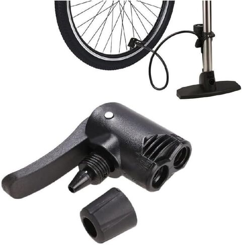 3-in-1 Dual Head Air Black Pump Adapter Valve for Bicycle Tires, Floor Pump Replacement Adapter in Kuwait