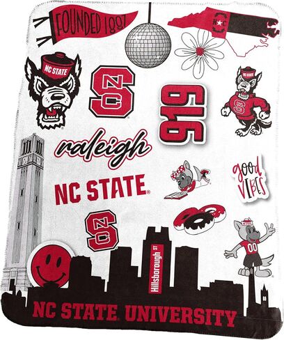 Logo Brands North Carolina State Wolfpack Classic Native Fleece Throw in Saudi Arabia