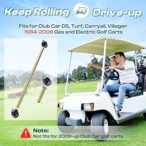 DRIVE UP Golf Cart Tie Rod, Ball Joints and Rack Pinion Drag Link Kit for Club Car DS, Turf, Carryall, Villager 1984-2008 Gas and Electric Golf Carts, OEM 1010219 1012467 7540 7539 in Kuwait