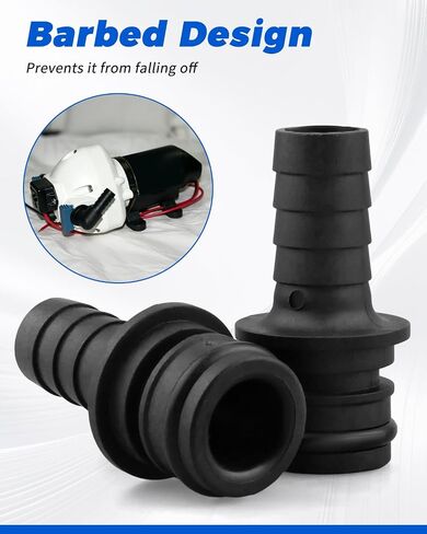 20381-002 Quad Port Fittings Fit for Flojet's Triplex Quad G57 Series Pumps, 1/2" Hose Barb Straight in Kuwait