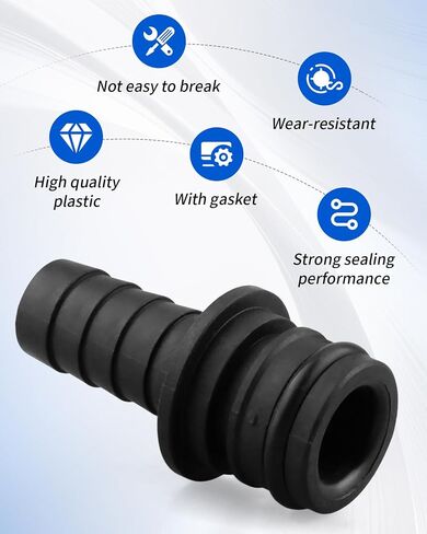 20381-002 Quad Port Fittings Fit for Flojet's Triplex Quad G57 Series Pumps, 1/2" Hose Barb Straight in Kuwait
