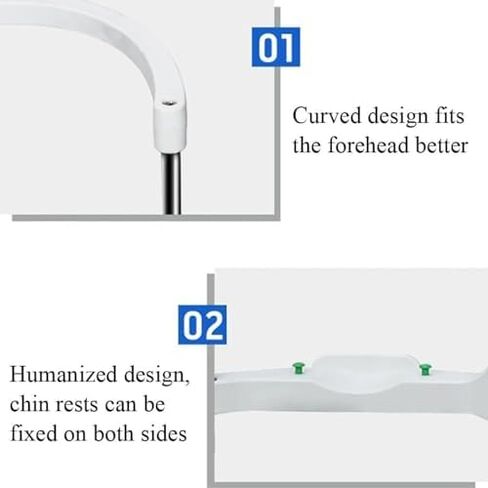 HT Type Vision Training Forehead Bracket - Adjustable Forehead Support for Optometry, Linear Training Instrument for Eyeglasses Equipment - Essential Vision Training Accessory, White in Kuwait