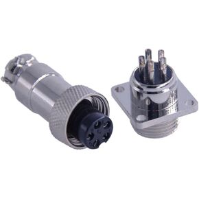 5-pack GX12 connector square flange 2pin3pin4pin5pin6pin7pin diameter 12mm push-pull circular connector(3pin) in Kuwait