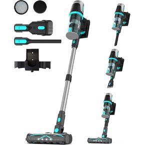 Bagotte Cordless Vacuum Cleaner,65KPa 65Mins Stick Vacuum with Self-Standing,Anti-Tangle Touch Screen LED Display, Detachable Battery Pack, Rechargeable Vacuum Cleaners for Home/Carpet/Pet Hair in Kuwait