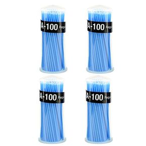 Blue Micro Brushes, 400pcs/4 Boxes, Blue Tips, 2.5mm Diameter, 4'' Length, Lint Free, Non-Drip, Adjustable Length, Bendable Tips, Comes with Storage Case in Saudi Arabia