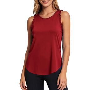 Workout Tank Tops for Women Sleeveless Crop Slim Fit Solid Top Lightweight Athletic Tank Top Yoga Running Pilates in Kuwait