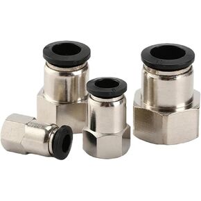 Pneumatic Connector Fitting PD 4mm 6mm 8/10mm Thread 1/8 1/4 3/8 1/2 Black Plastic Hose Fittings 1Pcs(6-01 (6mm-1l8)) in Kuwait
