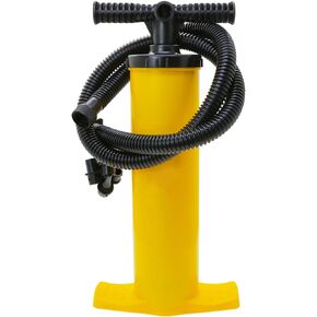 HXBER Two-Way Manual Pump for Inflatable Kayak Bed Pool Sofa Tent Multifunctional Hand Pump Portable High Pressure Dual-Use Inflation and Deflation Airpump, Yellow in Saudi Arabia