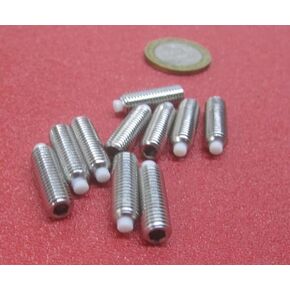 18-8 الفولاذ المقاوم للصدأ مجموعة طرف النايلون المسمار 1/4-28 × .750 "طول الخيط 10 قطعة in Kuwait
