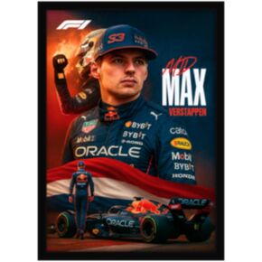 إطار ملصق مستوحى من CodersParadise F1 Racing Champion - لوحة فنية جدارية مؤطرة ممتازة مقاس A4، ديكور سيارة سباق الفورمولا لغرفة النوم والمكتب وإعداد الألعاب | ملصق حائط لرياضة السيارات عالية السرعة لمحبي السباقات واللاعبين وهواة الجمع بتصميم جمالي حديث وب in Kuwait