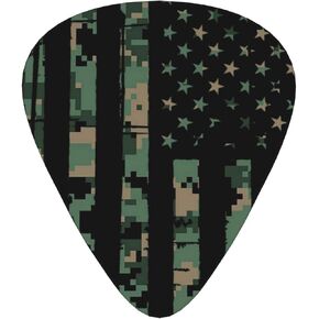 Classic Guitar Picks (12-Pack) for Eectric Guitar, Acoustic Guitar, Mandolin And Bass (One Size, USA Army Camo Flag) in Kuwait