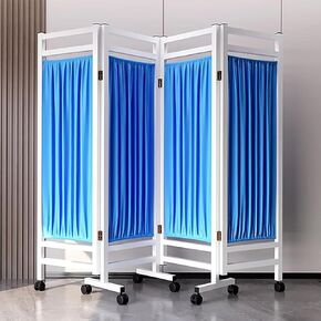 Medical Privacy Screen, 4 Panel Room Divider on Wheels, 6ft Tall, Foldable Design for Space Saving, Durable Metal Frame in Saudi Arabia