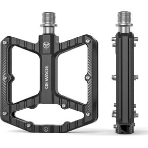 Mountain Bike Pedals Bicycle Flat Pedals 9/16" CNC Lightweight Aluminum Bicycle Pedals Sealed Bearing Wide Platform for Road Mountain BMX MTB Bike in Kuwait