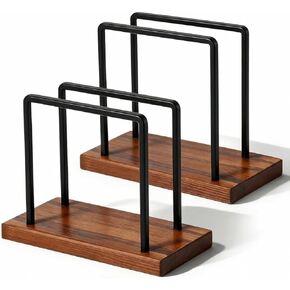 Wooden Napkin Holder, 2 Pack Walnut Paper Napkin Holder for Table with Sturdy Iron Frame, Kitchen & Dining Room Decor in Saudi Arabia