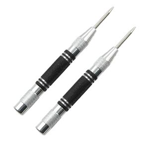 128mm Center Punch Automatic Spring Locator Glass Striker Broken Window Silver Black Punch Tool Drill Bits in Saudi Arabia