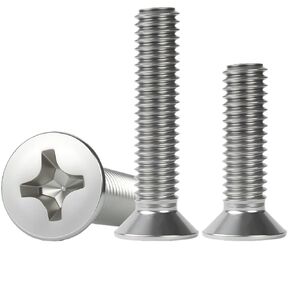 1Pcs 304 Stainless Steel Countersunk Head Cross Screws Yb819/Gb819 Flat Slot Machine M4-M10(M10*25) in Kuwait