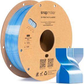 Snapmaker Silk PLA Filament 1.75mm, PLA 3D Printer Filament with Shiny Silk Finish,Clog-Free & Tangle-Fee,1kg Spool (2.2lbs) (Silver) in Saudi Arabia