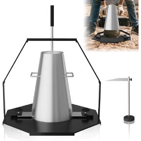Concrete Slump Cone Test Kit, Heavy-Duty Steel Slump Cone 12''L x 8''W Standard Size, Includes Tamping Rod, Ruler And Hexagonal Base Plate for Accurate Concrete Workability Testing in Kuwait