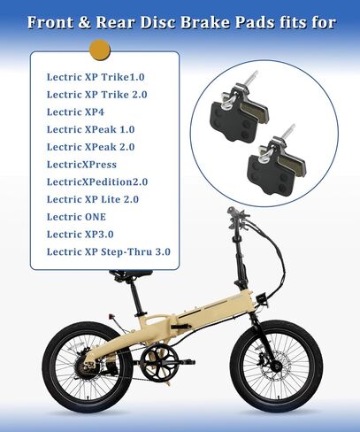 2PCS Front/Rear E-Bike Brake Pads Fits for Lectric XP Trike 1/XP Trike 2/XP4/XP 3.0 Electric Bike Accessories in Kuwait