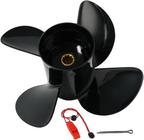 10.1x15 Propeller for Honda Outboard Motor BF25/BF30HP Aluminum Propeller,4-Blades Props 10 Tooth,RH in Kuwait