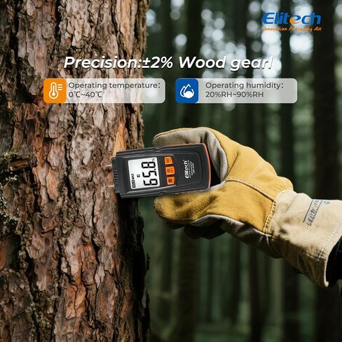 Elitech Digital Moisture Meter Water Leak Detector with Pin Probes, Moisture Tester for Wood Floors Walls with 4 Wood & Material Modes, Hold Function, Max/Min Reading MOT-270W in Kuwait