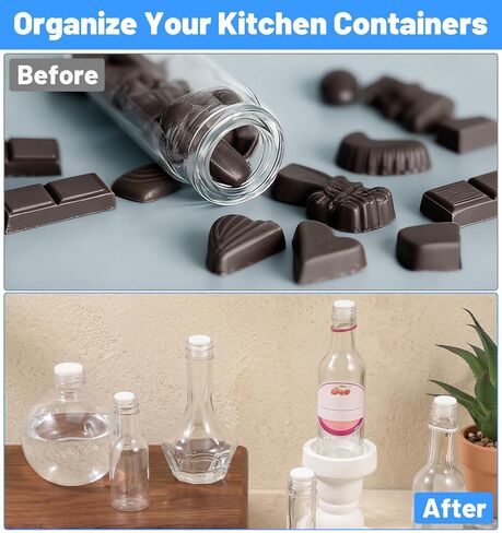 30 Pcs Salt and Pepper Plugs for Bottom, 6 Sizes Silicone Salt and Pepper Shaker Stoppers Plugs Replacement for Secure Seal on Round Holes for Bottles(0.31", 0.37", 0.43", 0.49", 0.51", 0.59") in Kuwait