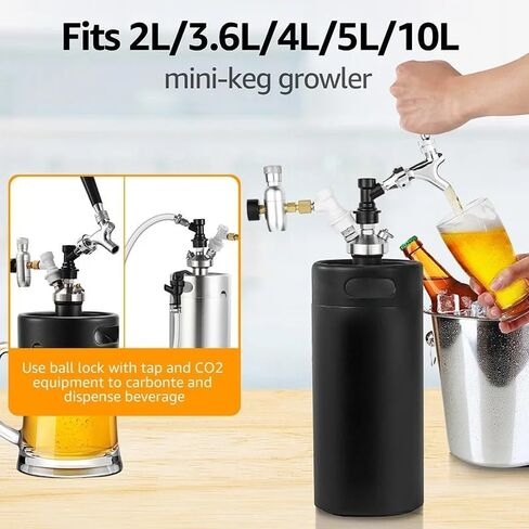 Mini Keg Spear, Mini Growler Tap Dispenser with 30cm Silicone Hose, Beer Spear for Party Picnic Gatherings in Kuwait