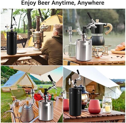 Mini Keg Spear, Mini Growler Tap Dispenser with 30cm Silicone Hose, Beer Spear for Party Picnic Gatherings in Kuwait
